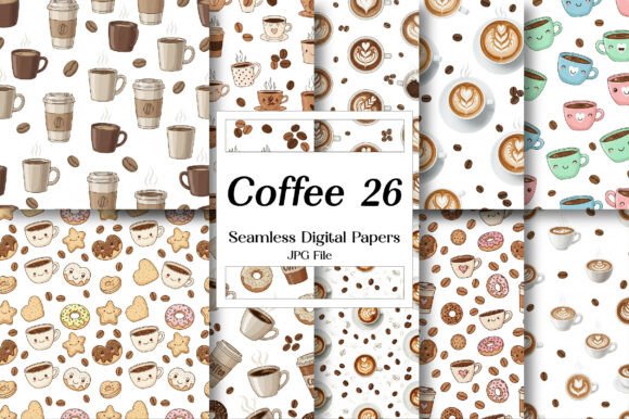 Download Coffee Seamless Digital Paper Bundle - Coffee Collection