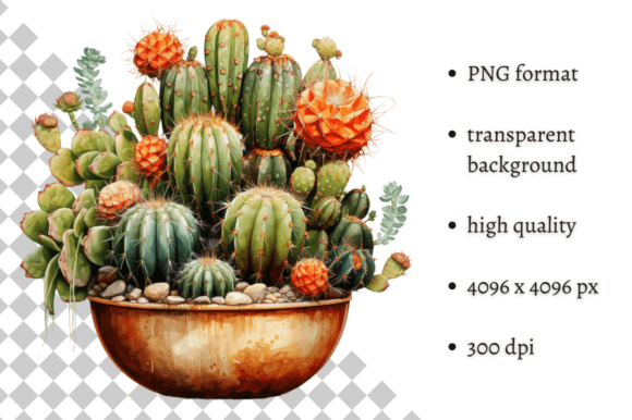 Download Potted Cactus PNG Illustration - Illustration Collection