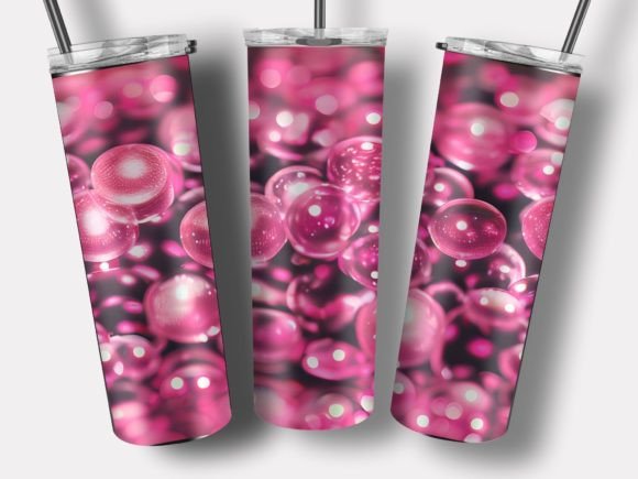 Download Hot Pink Organic Shapes Tumbler Wrap - Shape Collection