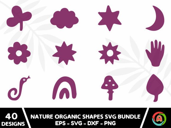 Download Nature Organic Shapes Svg Bundle - Shape Collection