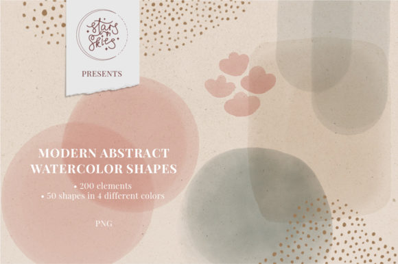 Download Modern Abstract Watercolor Shapes - Shape Collection