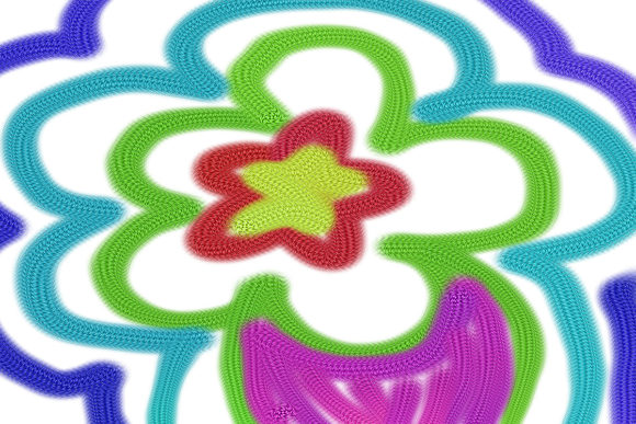 Download Colorful Flower Shapes Background Art - Shape Collection