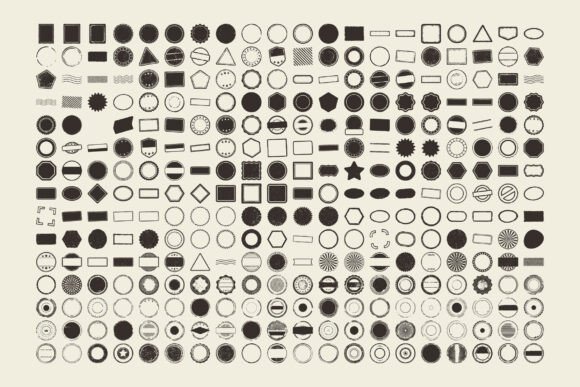 Download 300 Vintage Badge Shapes SVG Set - Shape Collection