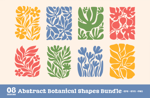 Download Abstract Botanical Shapes SVG Bundle - Shape Collection