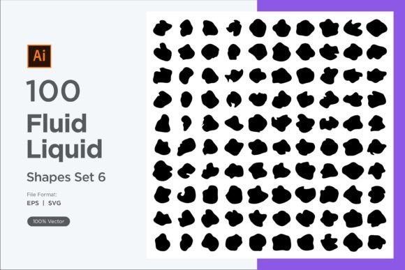 Download Fluid Liquid Shape V1 100 SET 6 - Shape Collection