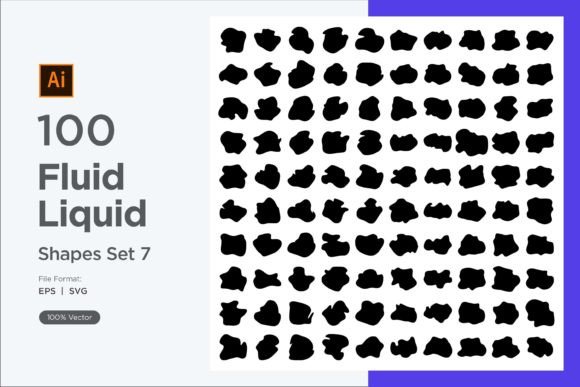 Download Fluid Liquid Shape V1 100 SET 7 - Shape Collection