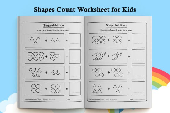 Download Shapes Count Worksheet for Kids - Shape Collection