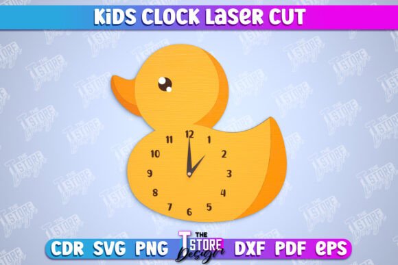 Download Kids Clock | Chick Shape | Nursery Decor - Shape Collection