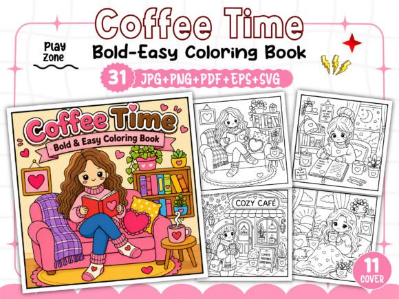 Download Coffee Time Story Coloring Book - Coffee Collection