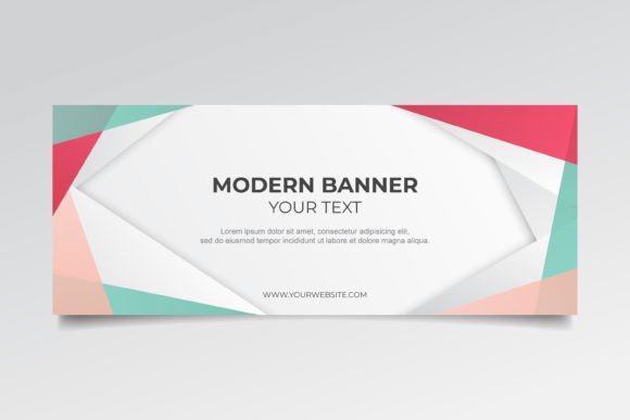 Download Abstract Banner with Modern Shapes - Shape Collection