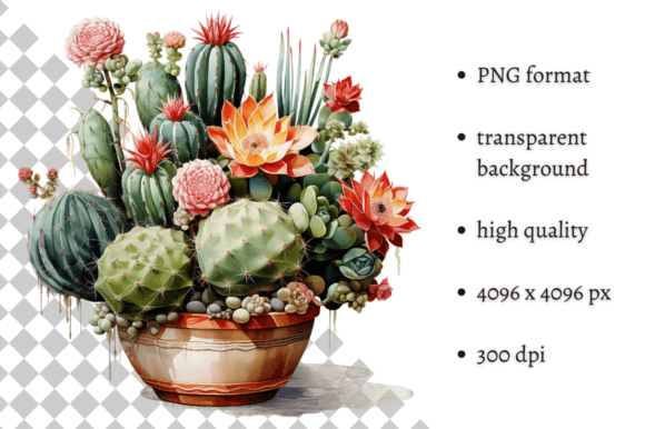 Download Potted Cactus PNG Illustration - Illustration Collection