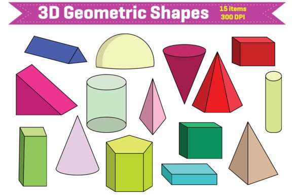 Download 3D Geometric Shapes Clipart - Shape Collection