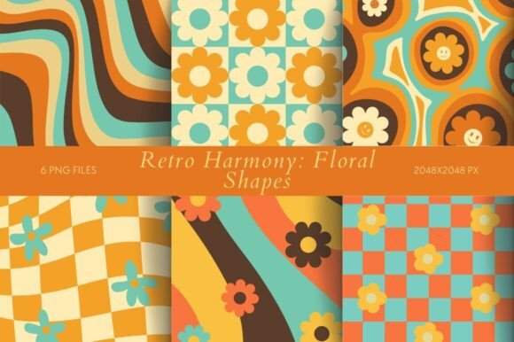 Download Retro Harmony: Floral Shapes - Shape Collection