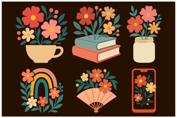 Download Floral Object Illustration Set - Illustration Collection