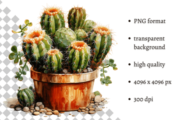 Download Potted Cactus PNG Illustration - Illustration Collection