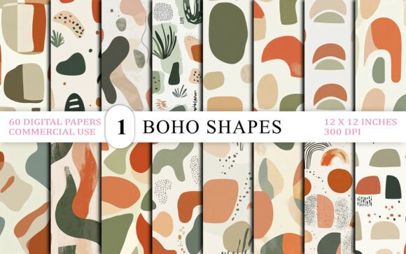 Download Abstract Boho Shapes Background - Shape Collection