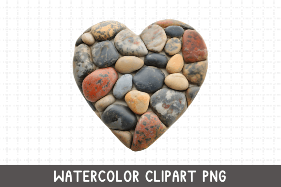 Download Pebble Shape Heart Watercolor PNG - Shape Collection