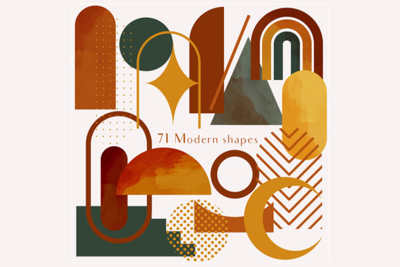 Download 71 Modern Shapes Clipart Illustrations - Shape Collection