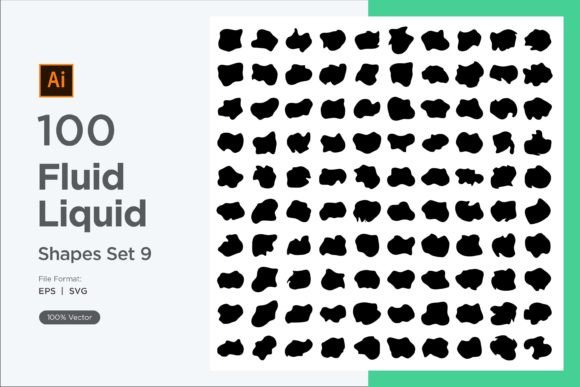 Download Fluid Liquid Shape V1 100 SET 9 - Shape Collection